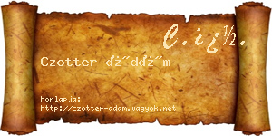 Czotter Ádám névjegykártya